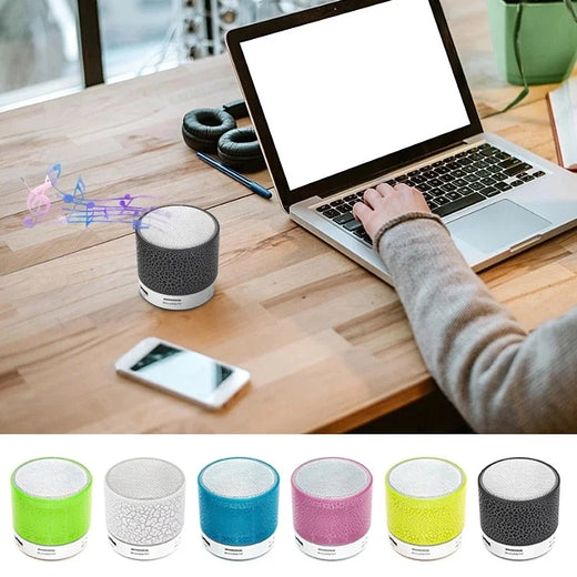 Mini Bluetooth Speaker Wireless Loudspeaker With LED Light USB TF Card AUX Subwoofer Portable Sound Column For Computer Laptop