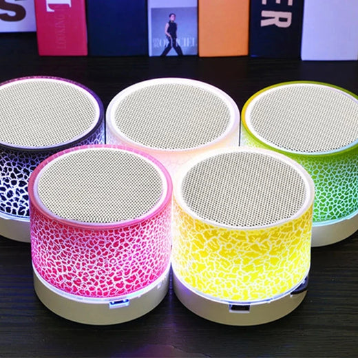 Mini Bluetooth Speaker Wireless Loudspeaker With LED Light USB TF Card AUX Subwoofer Portable Sound Column For Computer Laptop
