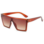 Classic White Gradient Square Sunglasses Women Fashion Retro Night Vision Drivers Goggle Men Big Frame Travel Cycling Eyewear
