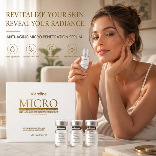 0.25mm Micro Penetration Anti-Aging Serum Kit Roller Collagen Boost Moisturizing Face Skin Firming Smoothing Facial Care Essence