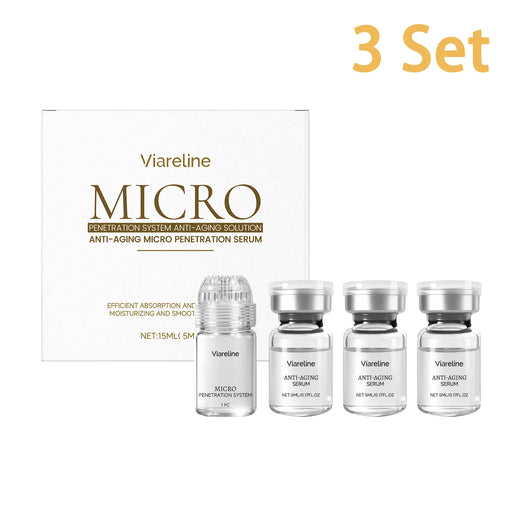 0.25mm Micro Penetration Anti-Aging Serum Kit Roller Collagen Boost Moisturizing Face Skin Firming Smoothing Facial Care Essence