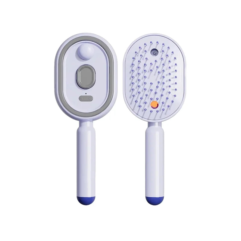 Electric Spray Air Cushions Massage Comb 3 in 1 Self Cleaning Steam Essential Oil Brush Rechargeable Spray Scalp Massager Combs