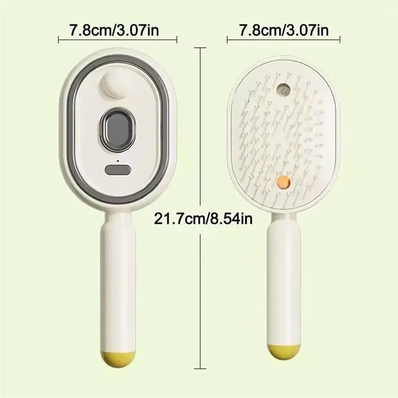 Electric Spray Air Cushions Massage Comb 3 in 1 Self Cleaning Steam Essential Oil Brush Rechargeable Spray Scalp Massager Combs