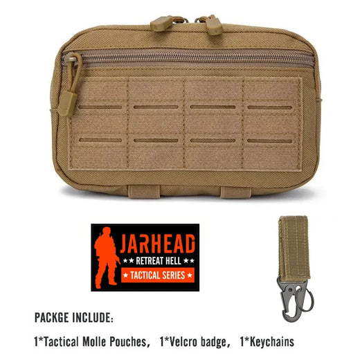 Tactical 1000D Laser Cut Molle Pouche Compact Water-Resistant Utility Admin Bag for Backpack Vest Duty Belt Hunting Accessory