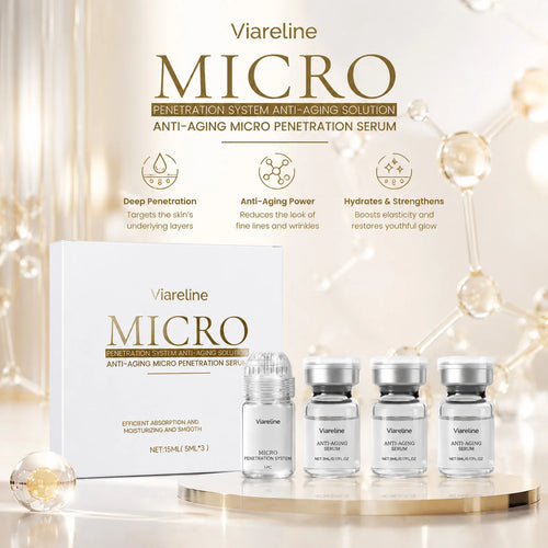 0.25mm Micro Penetration Anti-Aging Serum Kit Roller Collagen Boost Moisturizing Face Skin Firming Smoothing Facial Care Essence