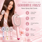 Electric Spray Air Cushions Massage Comb 3 in 1 Self Cleaning Steam Essential Oil Brush Rechargeable Spray Scalp Massager Combs