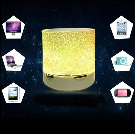 Mini Bluetooth Speaker Wireless Loudspeaker With LED Light USB TF Card AUX Subwoofer Portable Sound Column For Computer Laptop