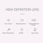 Classic White Gradient Square Sunglasses Women Fashion Retro Night Vision Drivers Goggle Men Big Frame Travel Cycling Eyewear