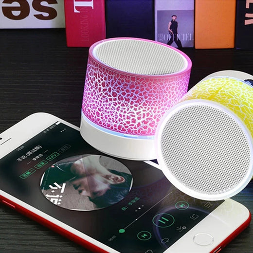 Mini Bluetooth Speaker Wireless Loudspeaker With LED Light USB TF Card AUX Subwoofer Portable Sound Column For Computer Laptop