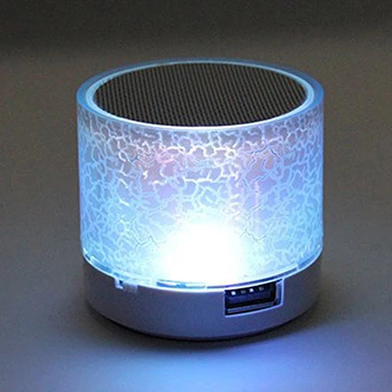 Mini Bluetooth Speaker Wireless Loudspeaker With LED Light USB TF Card AUX Subwoofer Portable Sound Column For Computer Laptop