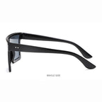 Classic White Gradient Square Sunglasses Women Fashion Retro Night Vision Drivers Goggle Men Big Frame Travel Cycling Eyewear