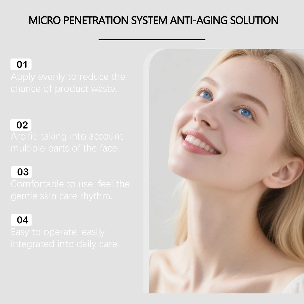 Facial Collagen 0.3mm Microneedle Skin Booster Serum Set Hydrating Roller Beauty Device Pro Home Beauty Care Glowing Skincare
