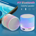 Mini Bluetooth Speaker Wireless Loudspeaker With LED Light USB TF Card AUX Subwoofer Portable Sound Column For Computer Laptop