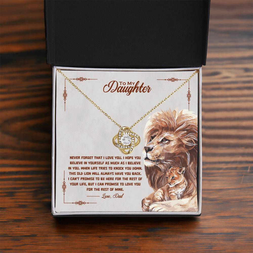 To my beautiful daughter, I promise to love you for the rest of my life