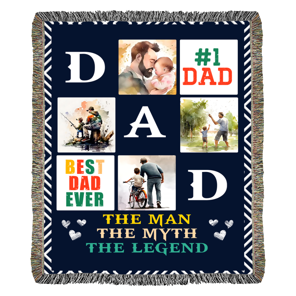Best Dad Ever - Woven Blanket